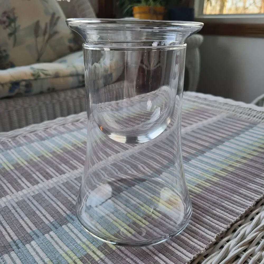 Home Interiors Two Piece Candle Holder Item 12289 Suspended Tealight Clear Glass
